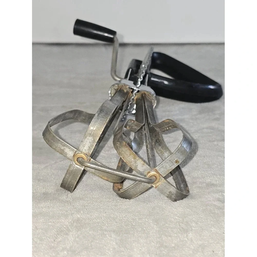 Vintage Ekco Egg Beater Hand Mixer Black Handle 11